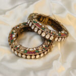 Silver Polki Bangles